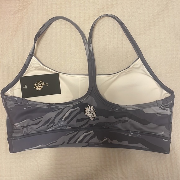 SHE Hardcore Everyday Sports Bra in Purple Stone Tiger Camo Size M - Picture 2 of 4